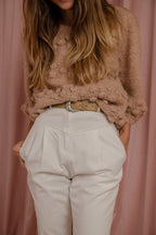 Pantalon Liza - Blanc - Plume Paris - The Bradery
