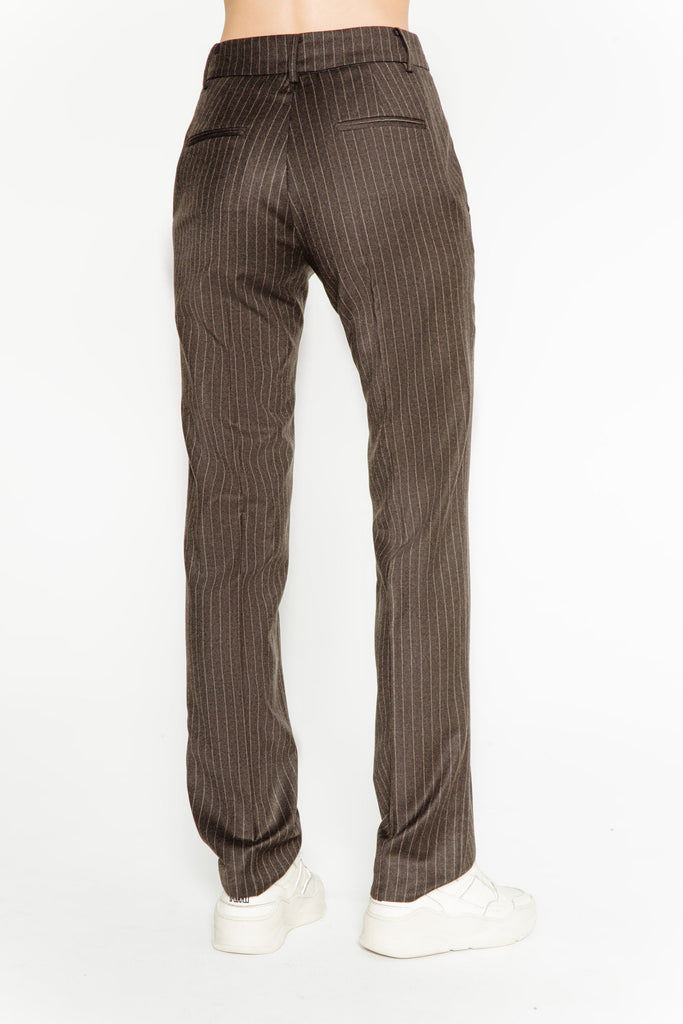 Pantalon Marcel - Marron A Rayures BAS Margaux Lonnberg