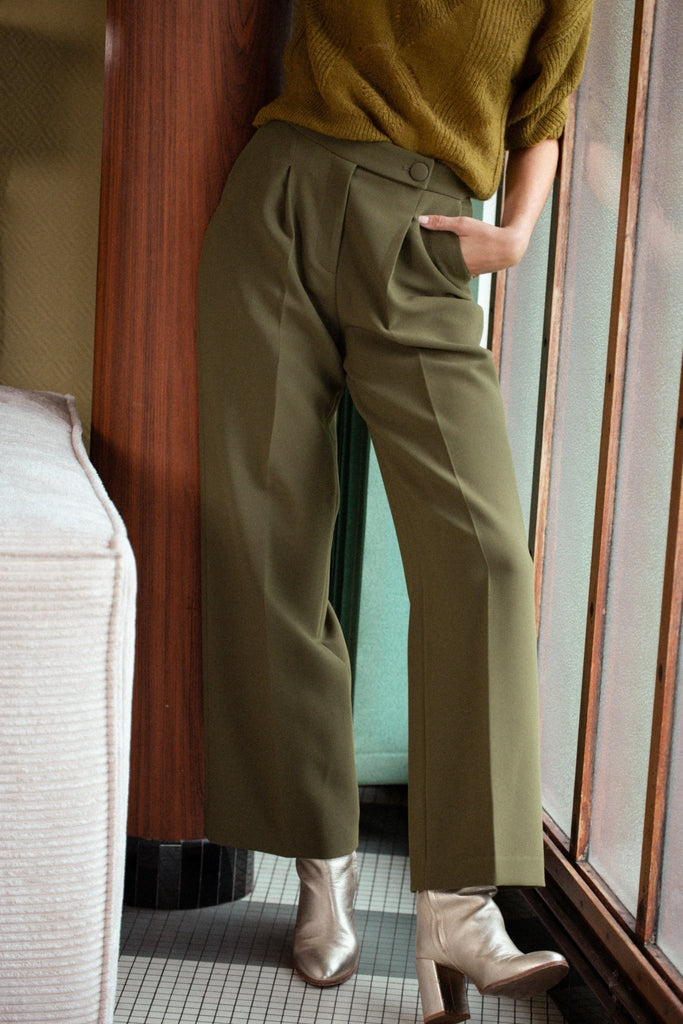 Pantalon Nick - Kaki - Plume Paris - The Bradery