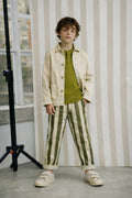 Pantalon Paul Maxi Rayures - Garçon - Olive & White