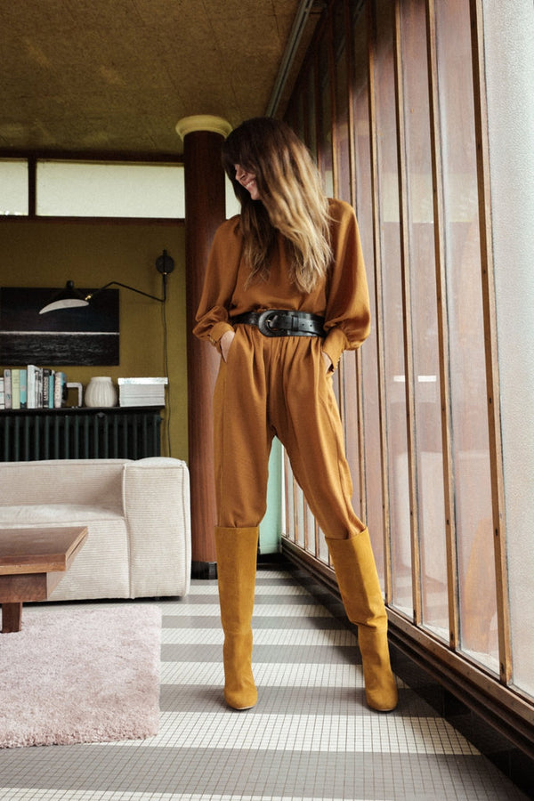 Pantalon Sarouel Ritou - Ocre - Plume Paris - The Bradery