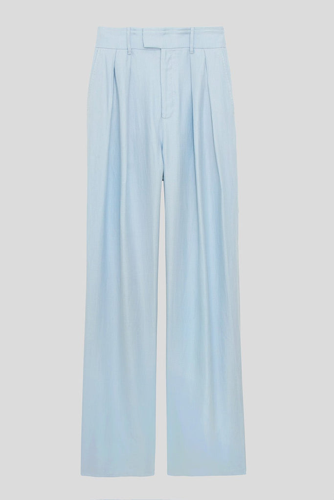Pantalon Taille Haute Large En Twill De Lin - Paul & Joe - Paul & Joe* - The Bradery