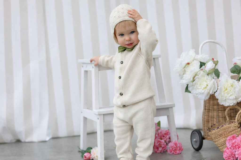 Pantalon Léandre Tricot Écru - Bébé