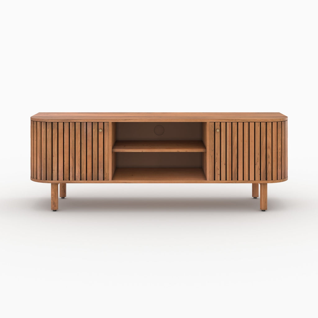 paola meuble tv en bois d acacia