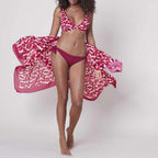 Paréo Sonia - Fuschia Tiaré - Bain - Simone Pérèle - The Bradery
