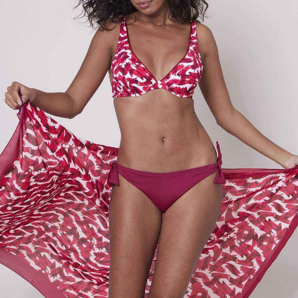 Paréo Sonia - Fuschia Tiaré - Bain - Simone Pérèle - The Bradery