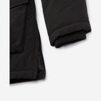 The Kooples - Parka Nylon Longue Noire Capuche - Femme