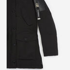 The Kooples - Parka Nylon Longue Noire Capuche - Femme