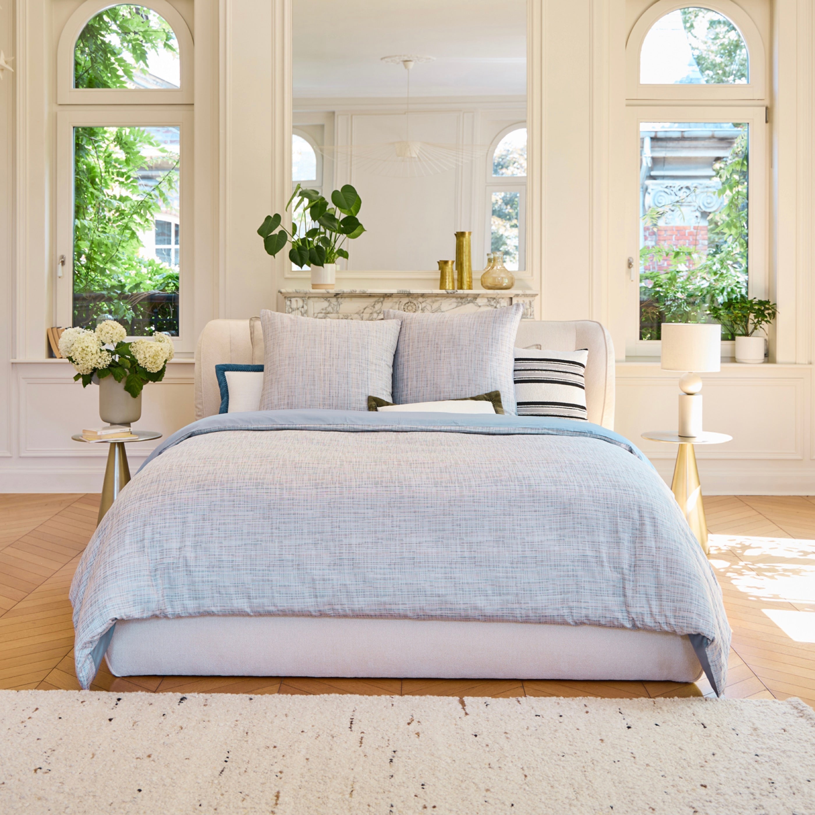 Parure Augustin - Beige/Bleu