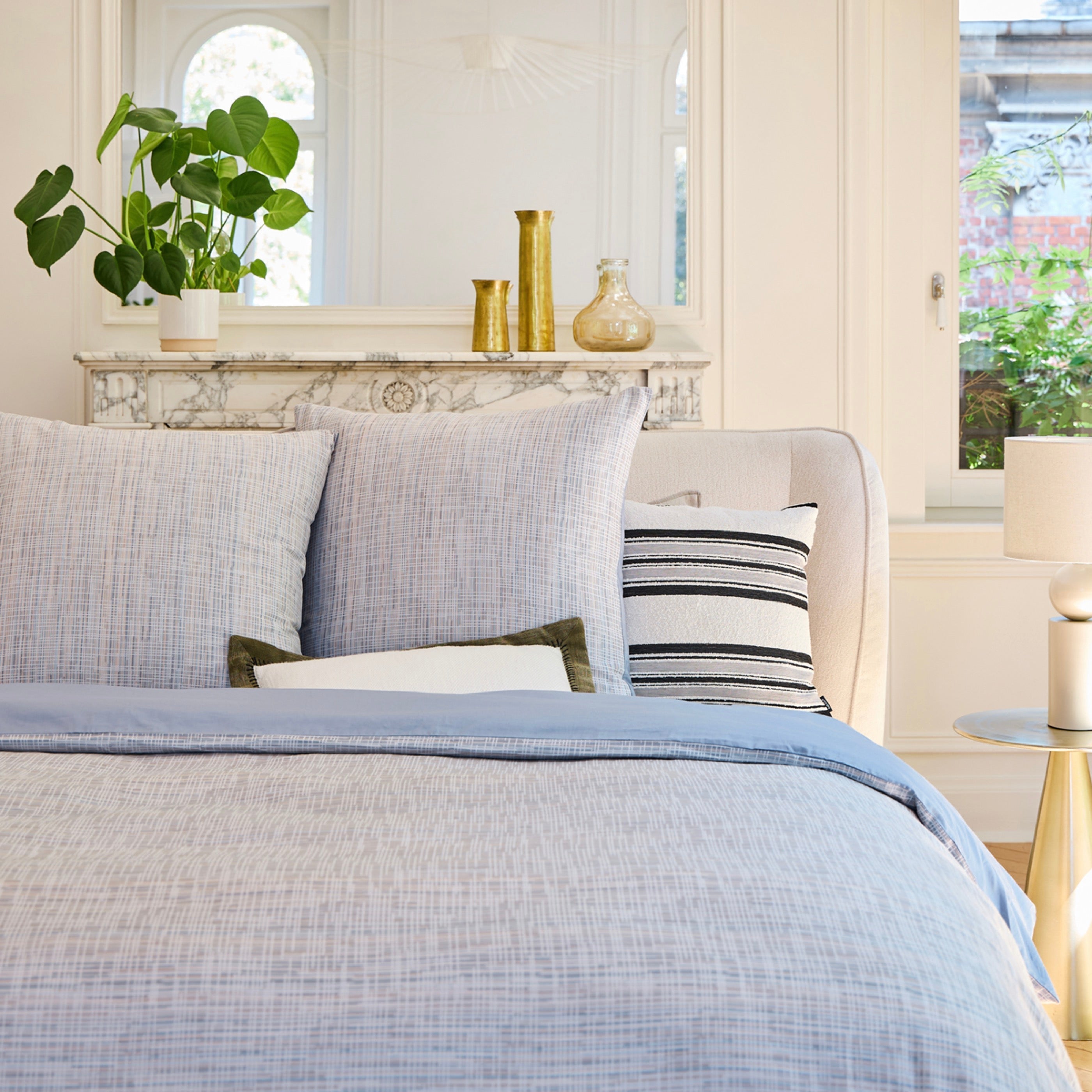 Parure Augustin - Beige/Bleu