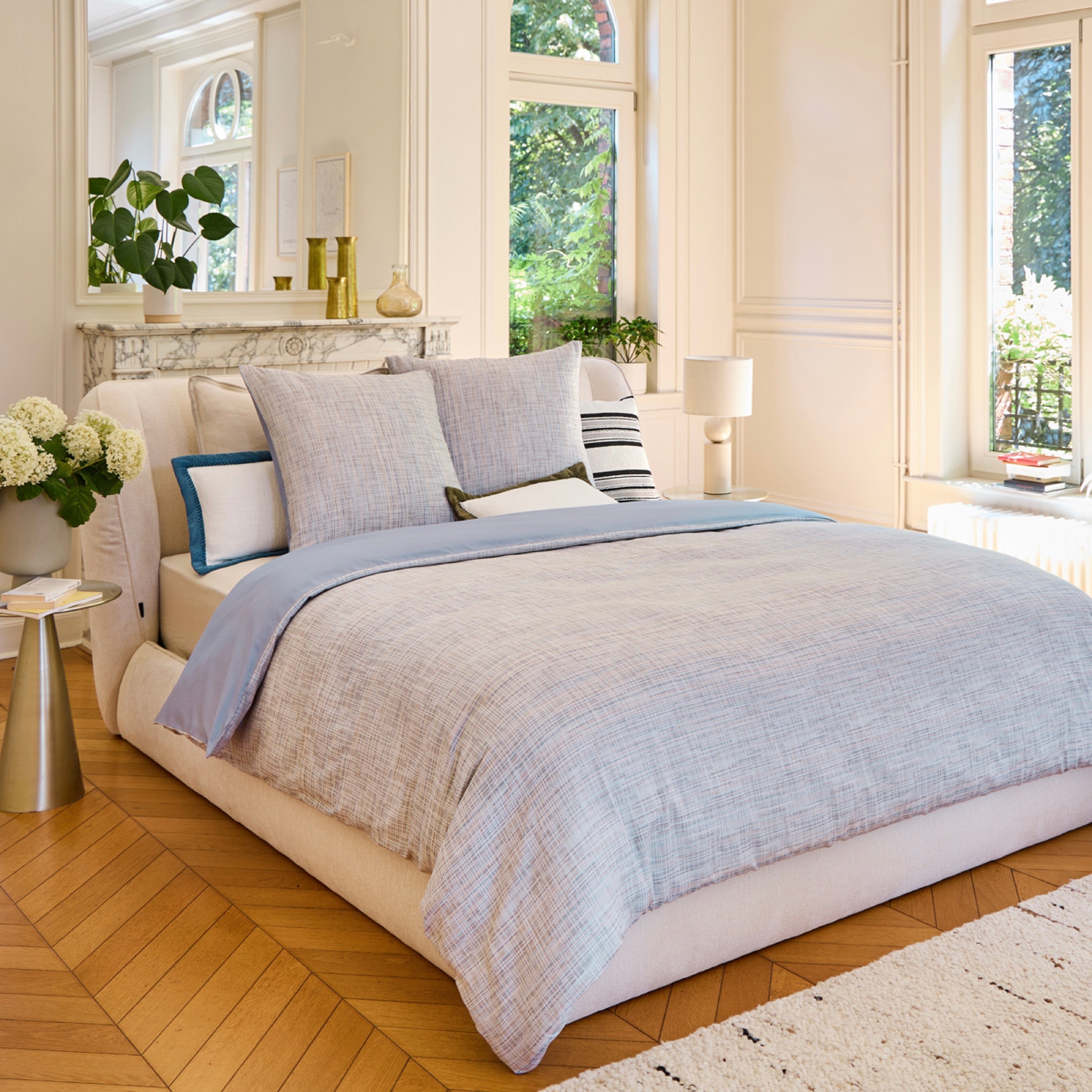 Parure Augustin - Beige/Bleu