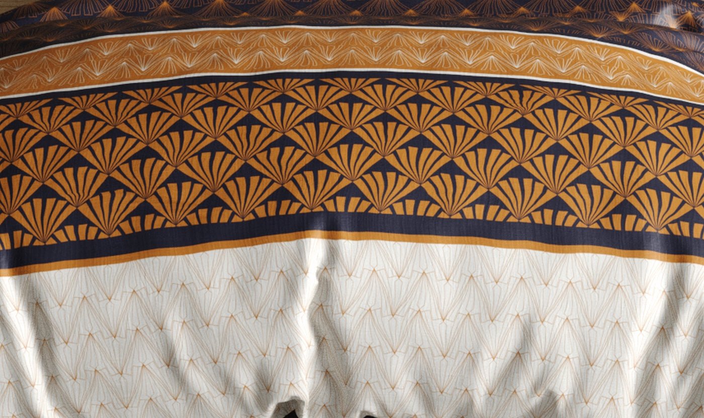 Parure De Couette 3Pcs 100% Coton 57 Fils/Cm2 - Toffee - Baton Rouge - The Bradery