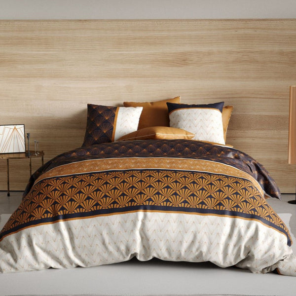 Parure De Couette 3Pcs 100% Coton 57 Fils/Cm2 - Toffee - Baton Rouge - The Bradery