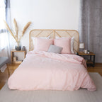 Parure De Couette 3Pcs 100% Lin Coton Lave 57Fils/Cm2 Nude PARURE Baton Rouge