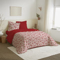 Pack Complet Imprimé (Housse De Couette + Taie(s) + Drap Housse) - 100% Coton 57 Fils - Berangere Rouge