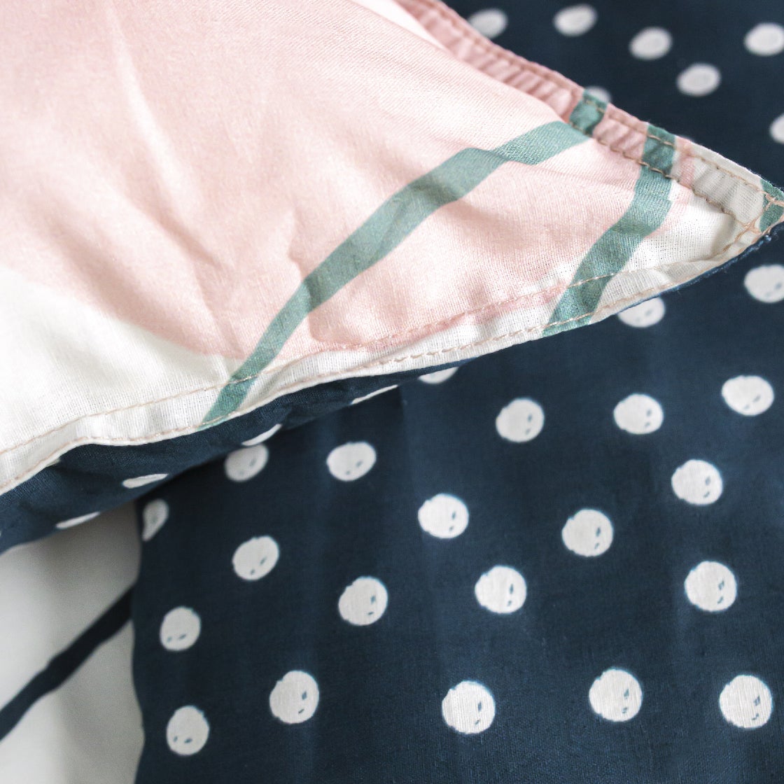 Parure De Lit - 2 Personnes - Coton Imprime Sunshine 6.7- Uni Bleu - TODAY - The Bradery