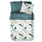 Parure De Lit - 2 Personnes - Coton Imprime Sunshine 6.7- Uni Bleu - TODAY - The Bradery