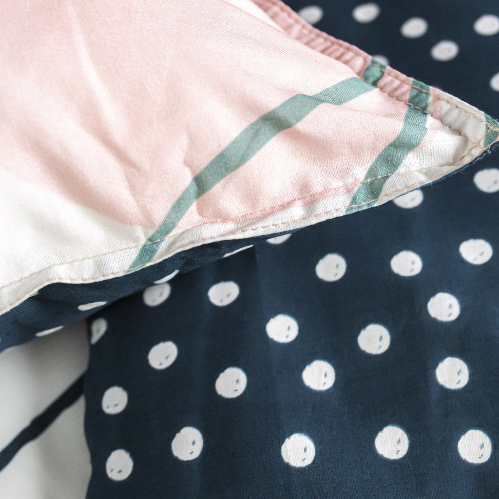 Parure De Lit - 2 Personnes - Coton Imprime Sunshine 6.7- Uni Bleu - TODAY - The Bradery