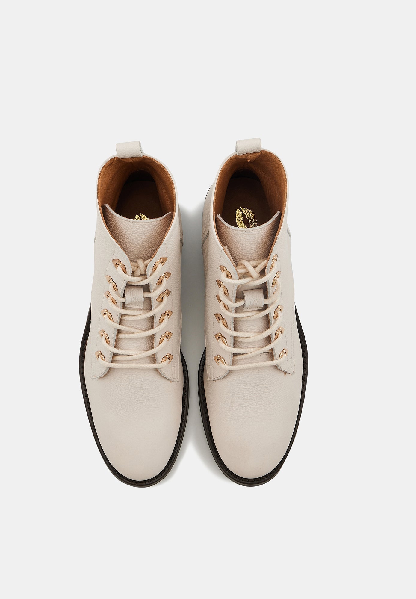 Paulette - Cuir Grainé blanc cassé - Bons Baisers - The Bradery