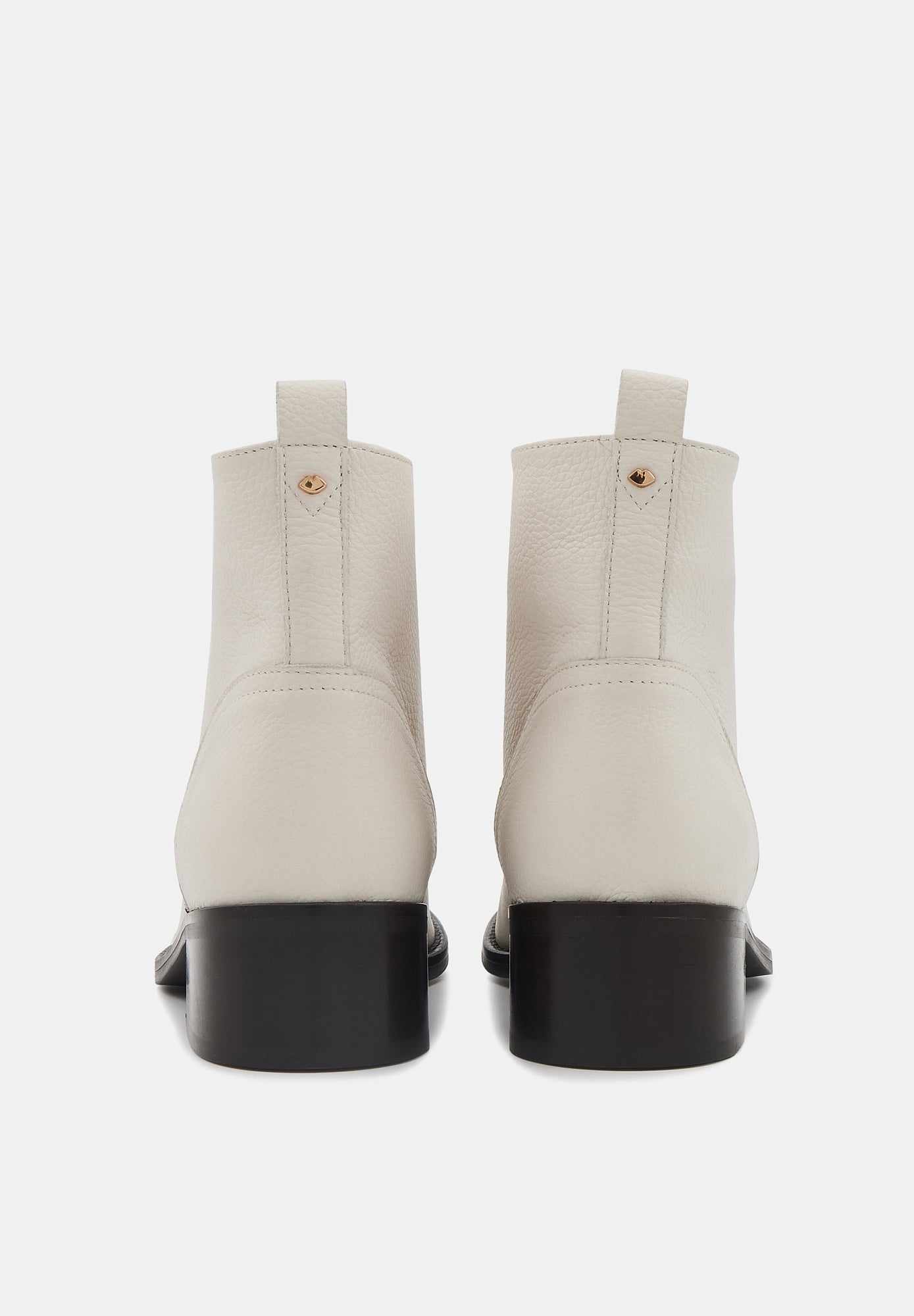Paulette - Cuir Grainé blanc cassé - Bons Baisers - The Bradery