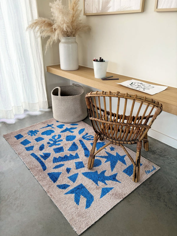 Tapis Paulie - Beige, Blue