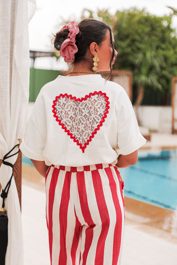 PAX Écru - T-Shirt Coeur