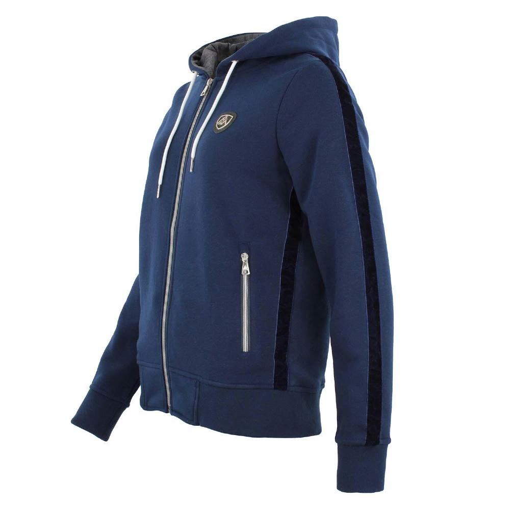 Hoodie Pull à capuche bi-matière - Marine