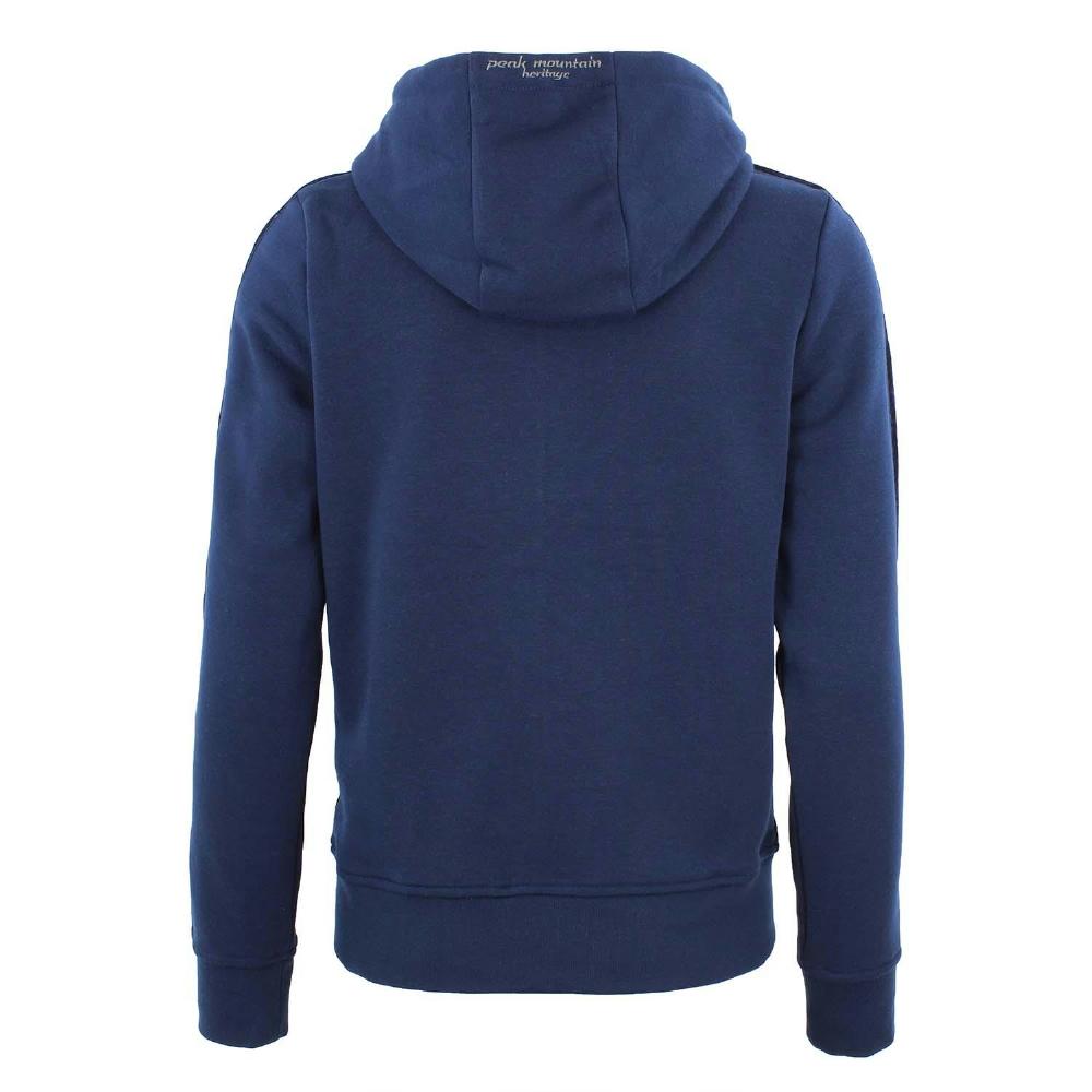 Hoodie Pull à capuche bi-matière - Marine