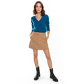 Perfect Cashmere - Tunique Col V Garmouth Bleu Azur, 100% Cachemire, 2 Fils, Jersey - Femme - Perfect Cashmere* - The Bradery