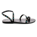 White Sun - Sandales Perle Mylitta - Noir - Femme
