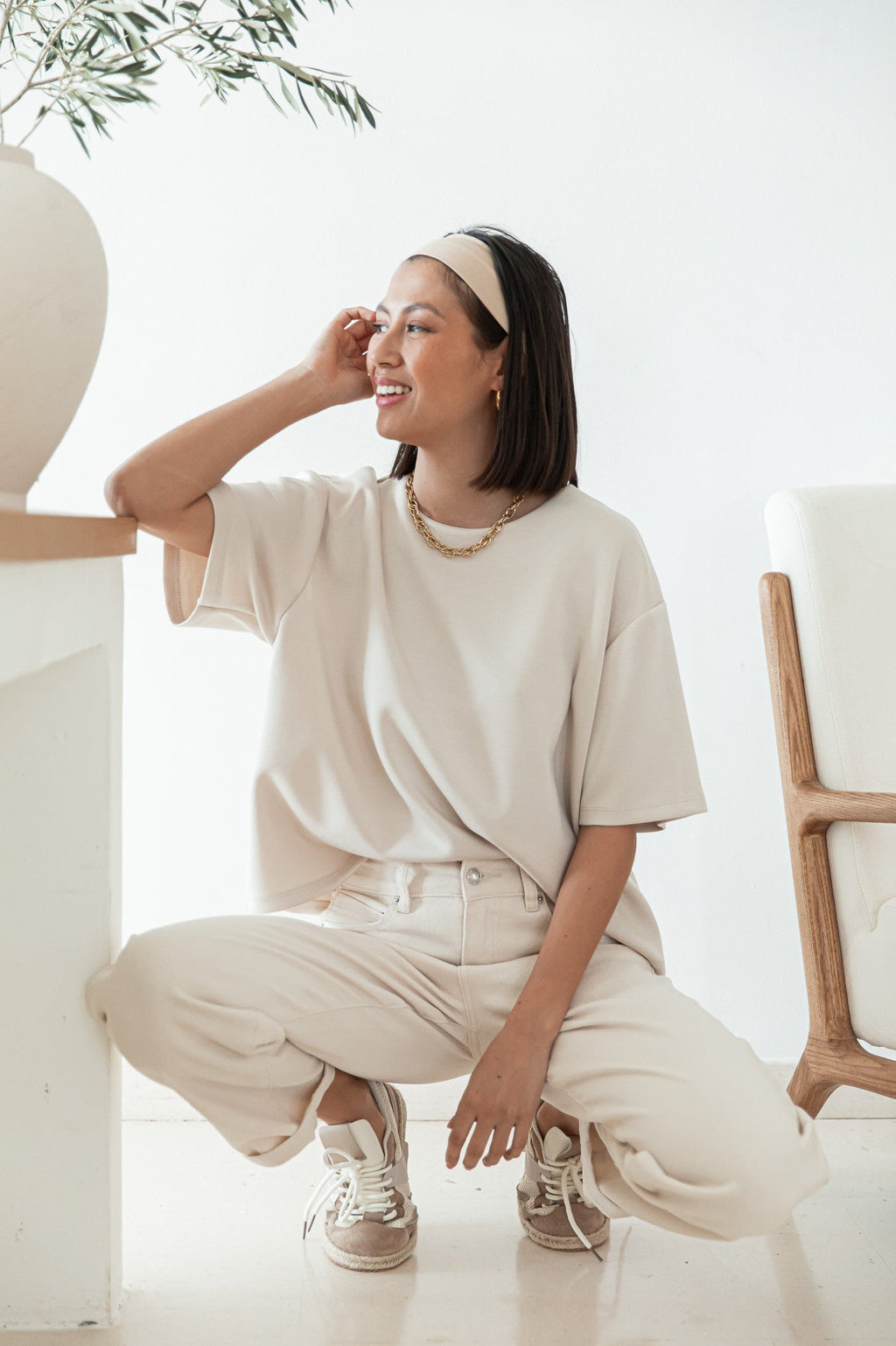 PETER Beige - T-Shirt Oversize