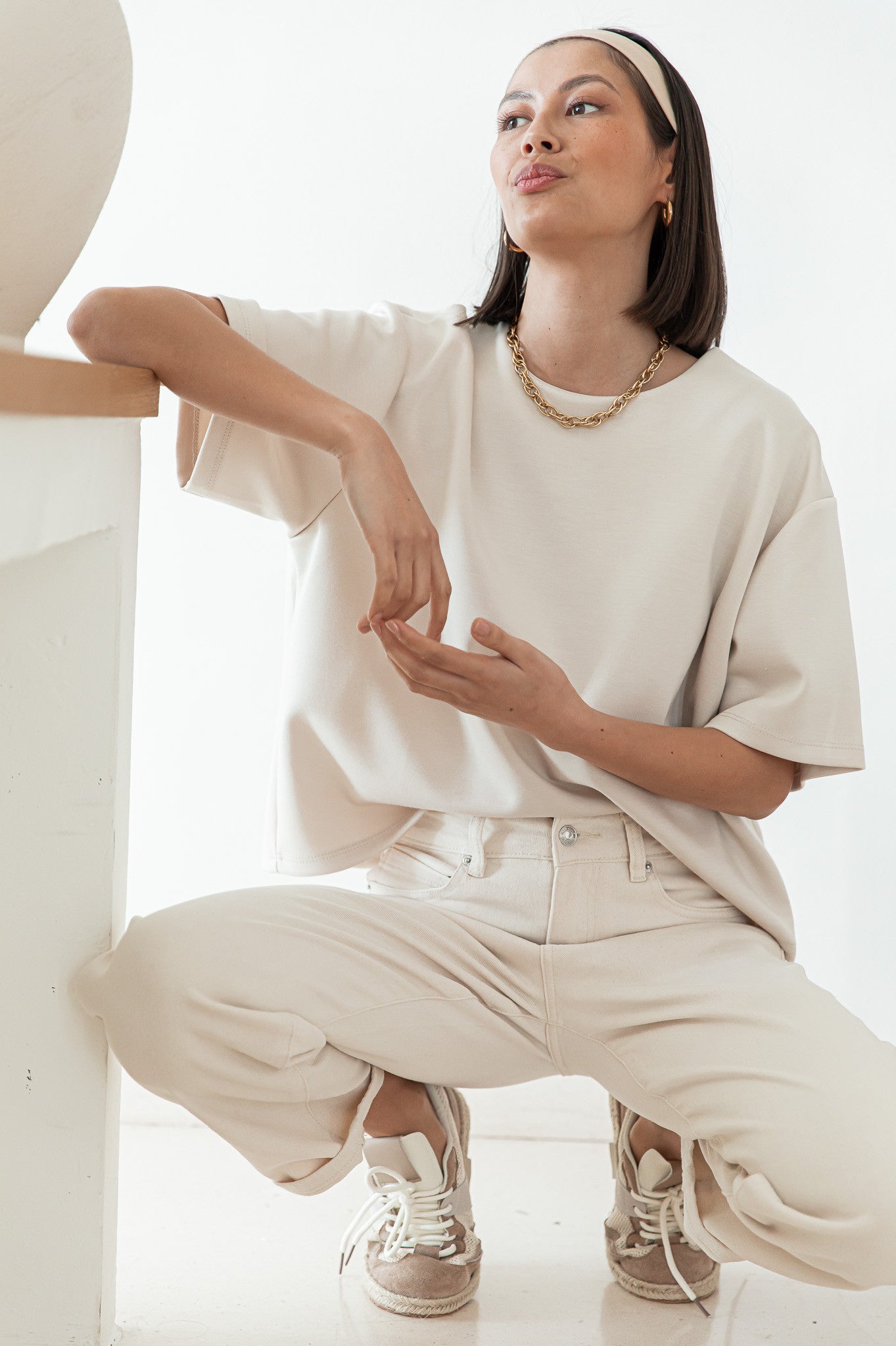 PETER Beige - T-Shirt Oversize