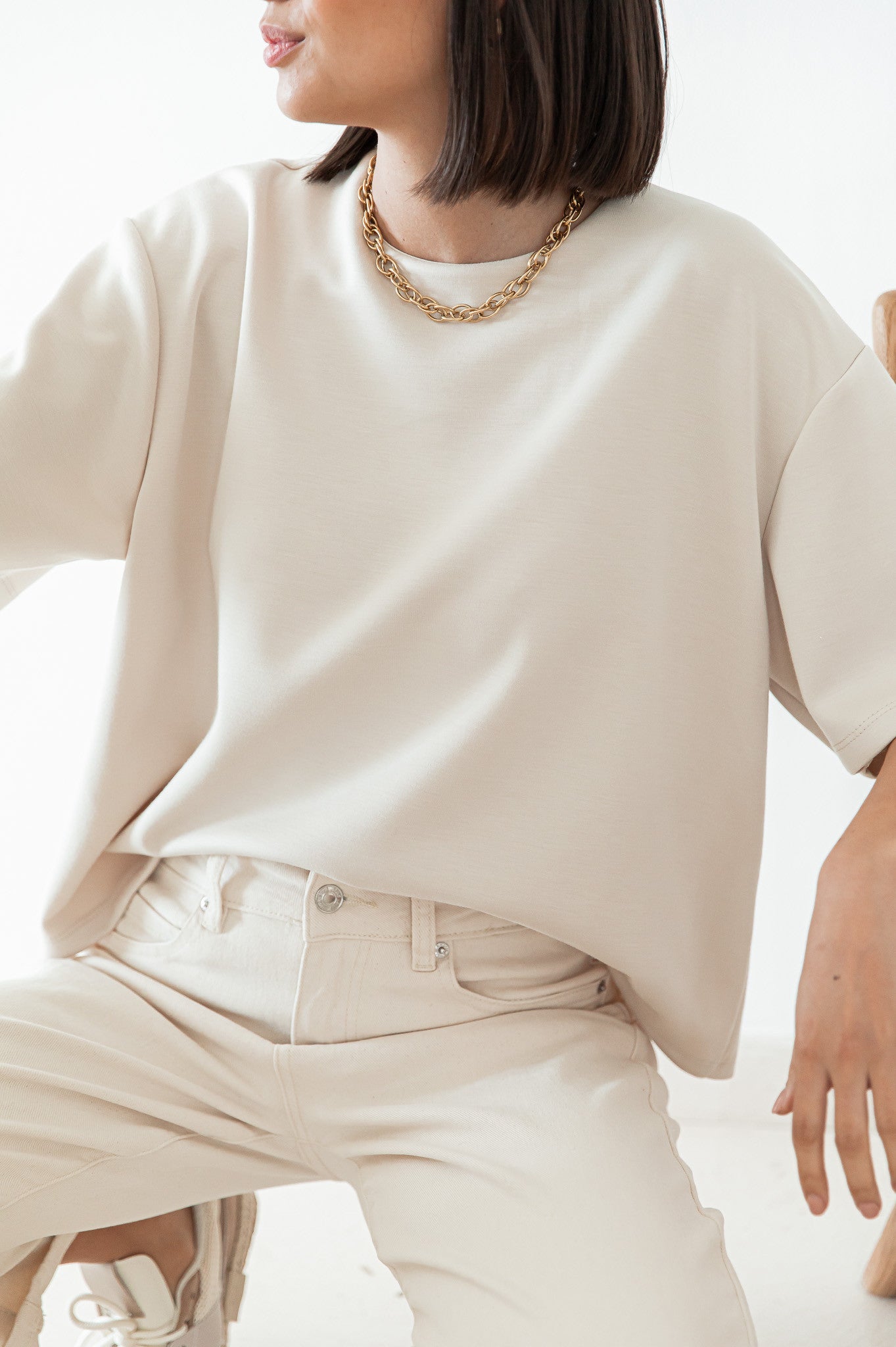 PETER Beige - T-Shirt Oversize
