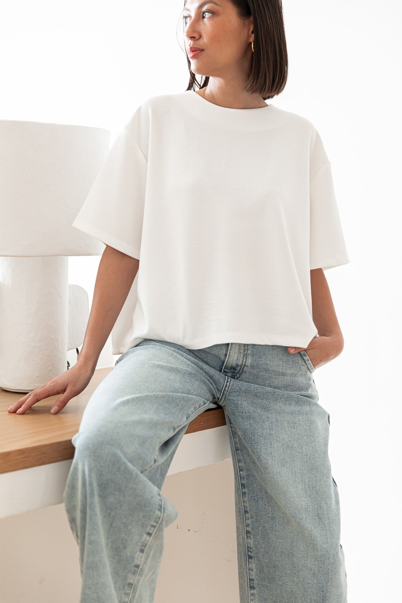 PETER Blanc - T-Shirt Oversize