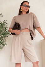 PETER Taupe - T-Shirt Oversize