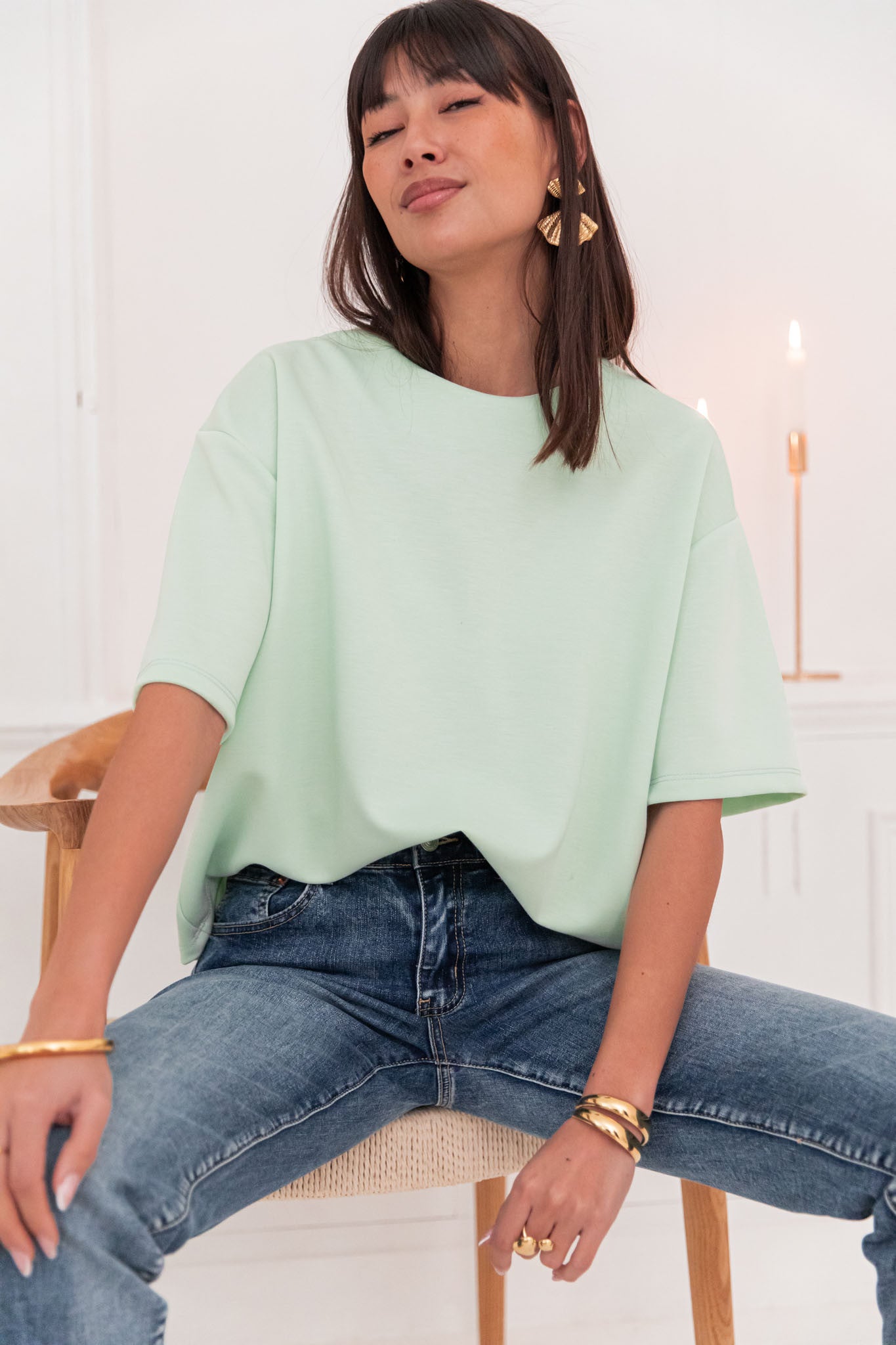 PETER Vert Pastel - T-Shirt Oversize