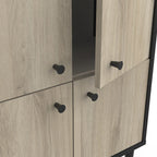 Petit Buffet 4 Portes Effet Bois L61cm - Arty - Noir