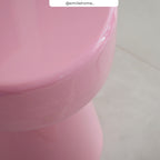 petite table basse rose bonbon glossy metal athena rdv deco