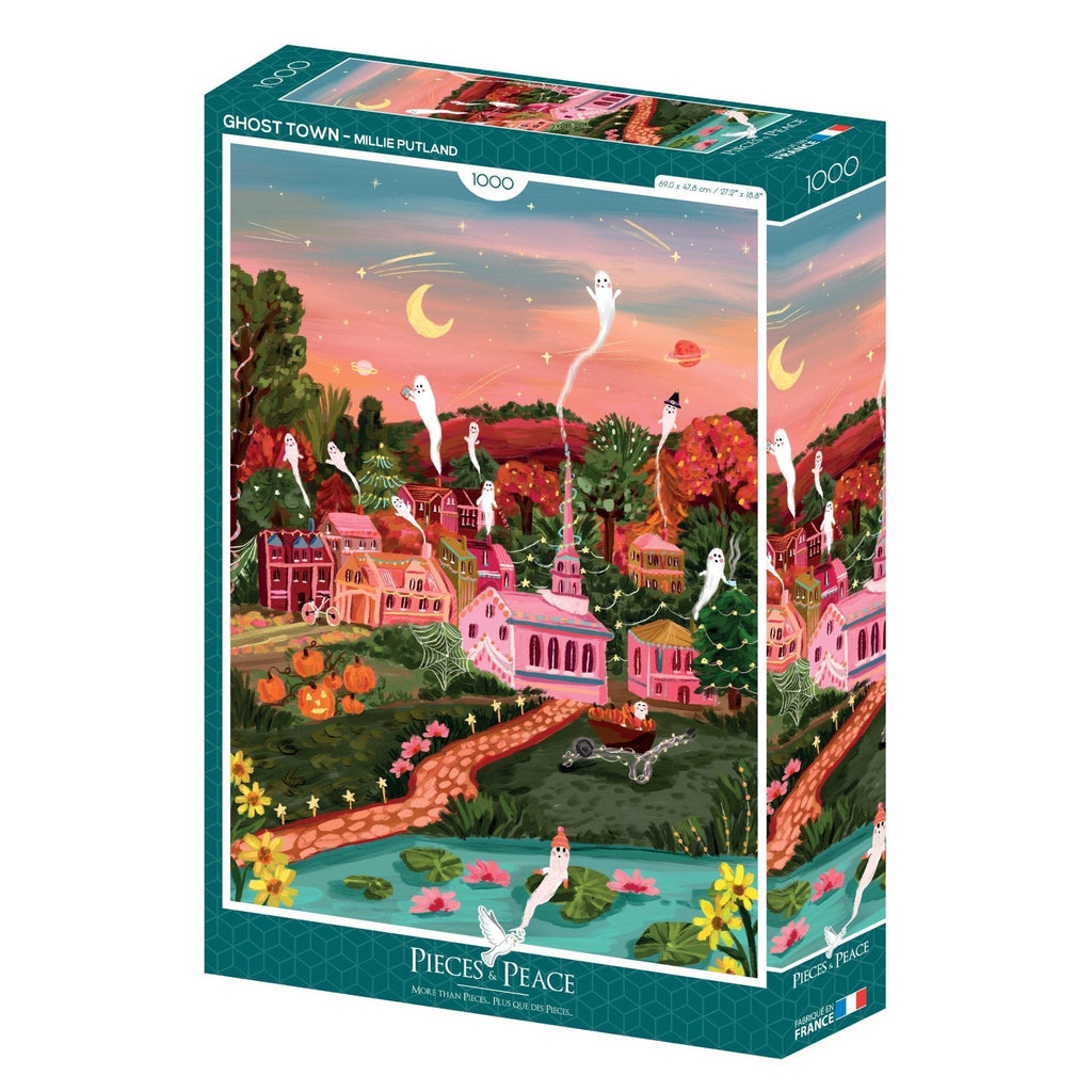 Puzzle 1000 Pièces Pieces & Peace - La Ville d'HalloweenPieces & Peace
