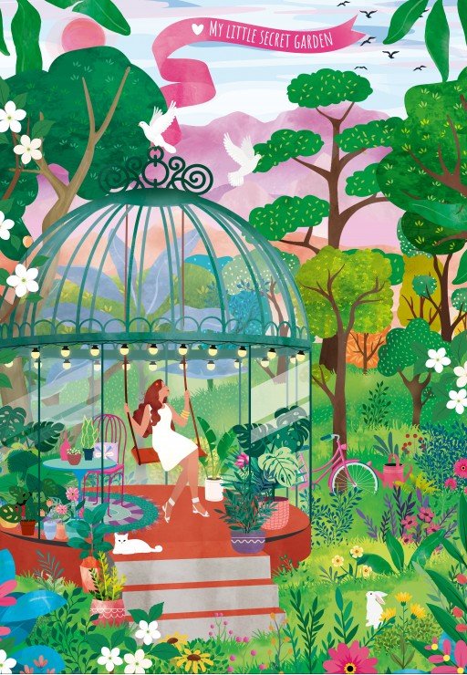 Puzzle 1000 Pièces Pieces & Peace - Mon Petit Jardin SecretPieces & Peace