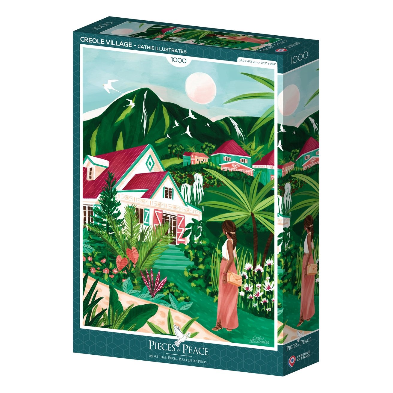 Puzzle 1000 Pièces Pieces & Peace - Village CréolePieces & Peace
