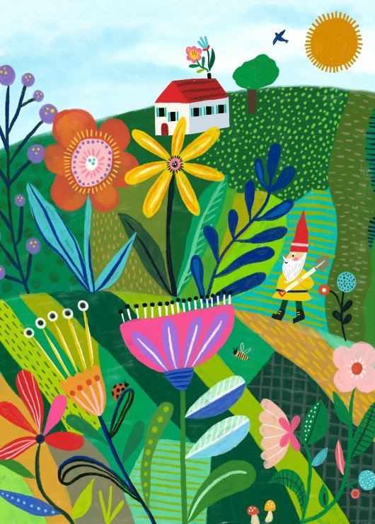 Puzzle 500 Pièces Pieces & Peace - Fantaisie dans le JardinPieces & Peace