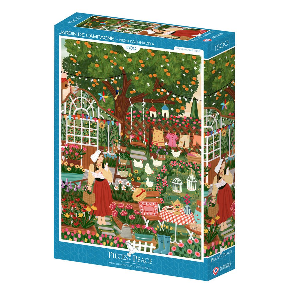 Puzzle de 1500 pièces - Jardin de CampagnePieces & Peace