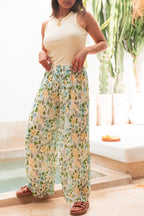 PIO Vert8 D'Eau Fleurs - Pantalon Plissé