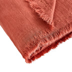Plaid Brunelle - 100% Lin Lavé - Terracotta
