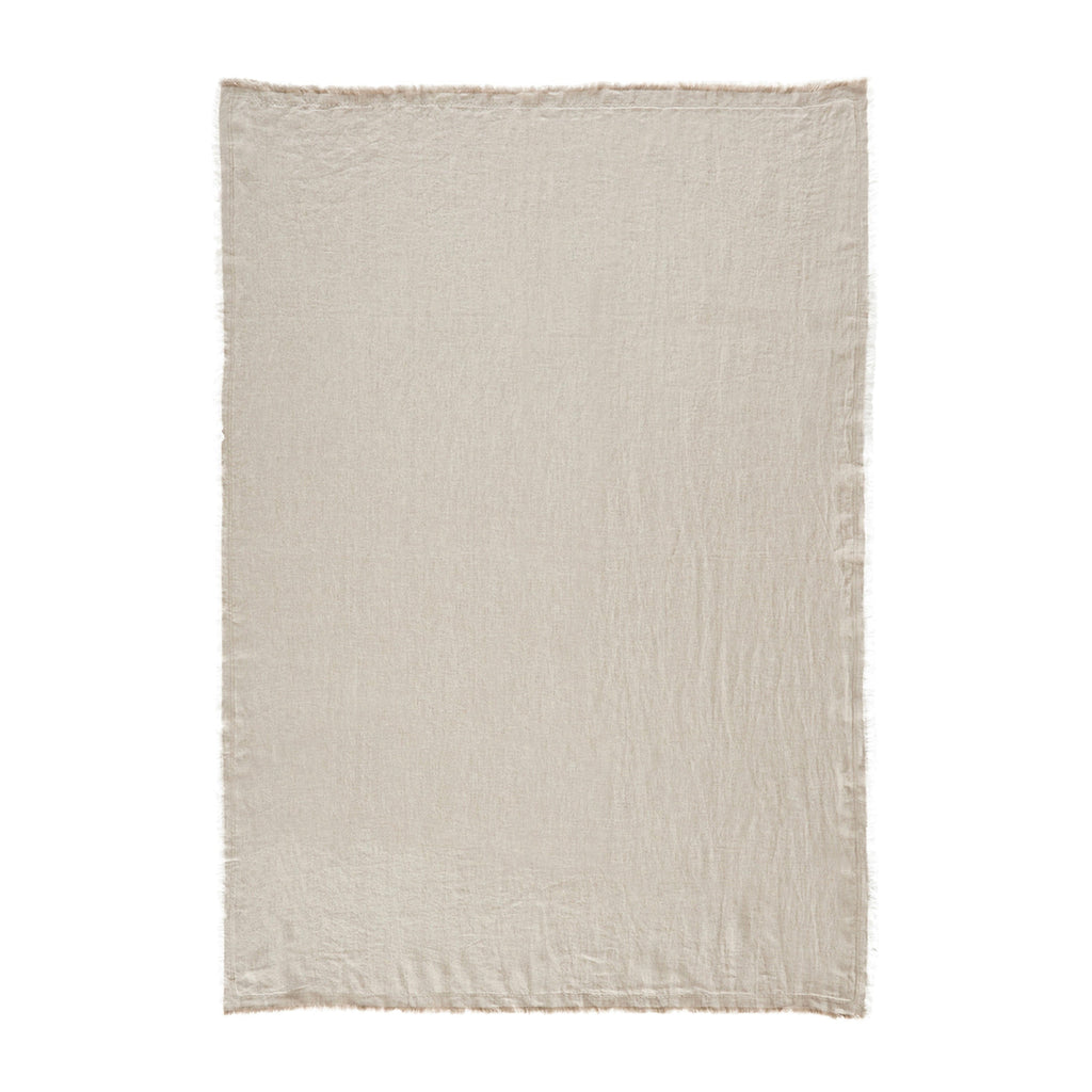 Plaid Garni Brunelle - 100% Lin Lavé - Naturel