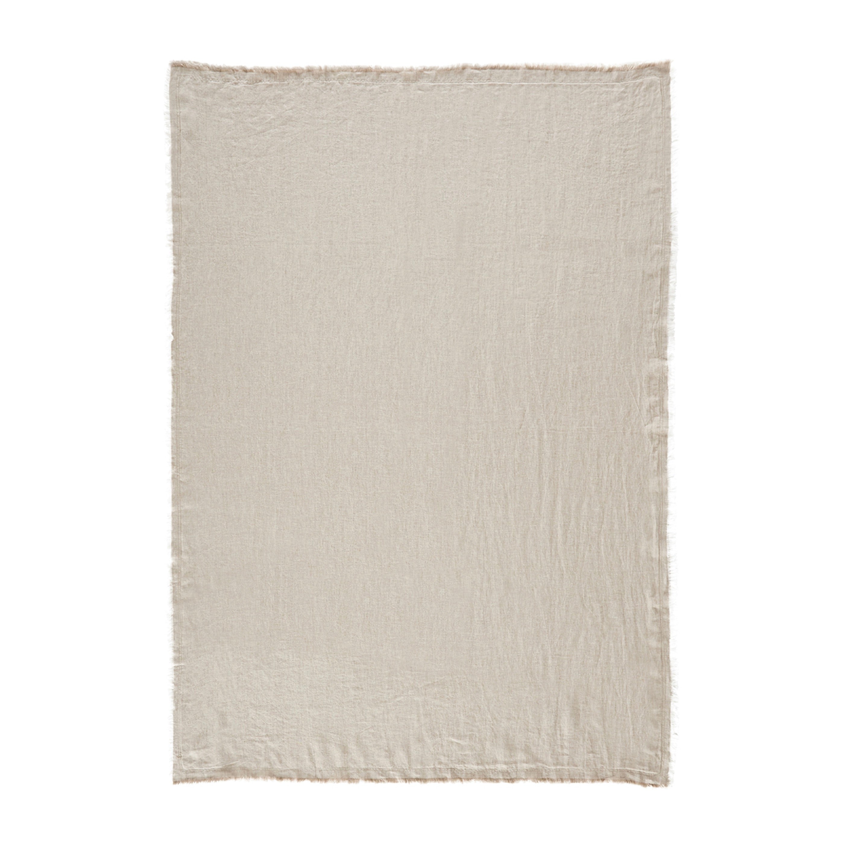 Plaid Garni Brunelle - 100% Lin Lavé - Naturel