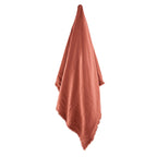 Plaid Garni Brunelle - 100% Lin Lavé - Terracotta