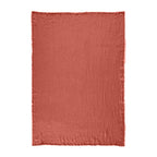 Plaid Garni Brunelle - 100% Lin Lavé - Terracotta