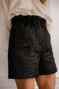 SHORT CARLOTA JACQUARD NOIR - PLUME PARIS - La mode en précommande